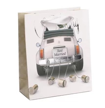Papírtasak &quot;Just married&quot; autós M 18*23cm