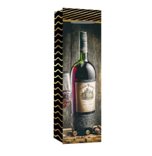 Papírtasak Vörösbor pohárral - Boros 12*36cm