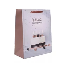 Papírtasak &quot;Boldog Születésnapot!&quot; tortás L 26*32cm