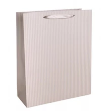 Papírtasak Bézs sávos L 26*32cm