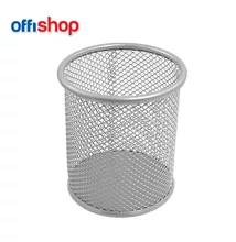 SC-OF195 Írószertartó fémhálós szürke 90*98mm