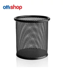 SC-OF196 Írószertartó fémhálós fekete 90*98mm