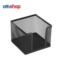 SC-OF393 Jegyzettömbtartó fémhálós fekete 95*95*8mm