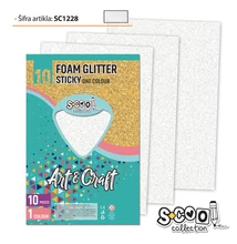 Dekorgumi glitteres önt. A/4 10ív fehér SC1228
