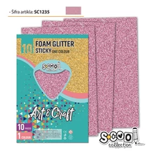 Dekorgumi glitteres önt. A/4 10ív rózsaszín SC1235