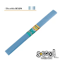 SC1274 Krepp papír 50*200cm Gyöngyház Ezüst