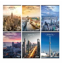 Füzet A4 54lap Skyline City vonalas