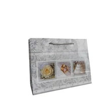 TAS 619 Dísztasak közepes esküvői képes ezüst 225*178*100