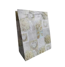 TAS 692 Dísztasak nagy esküvői képes ezüst-arany 330*263*137