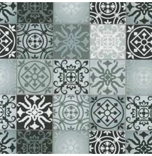 Öntapadós fólia - Tiles black/white 2m*45cm