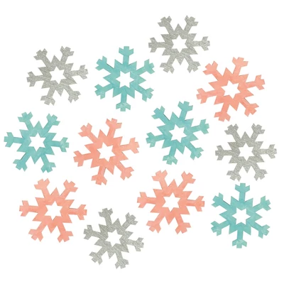 Fa dekoráció  4 cm, 12 db - hópehely