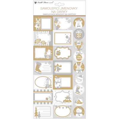Ajándékkísérő matrica 18 x 40 cm,  23 db