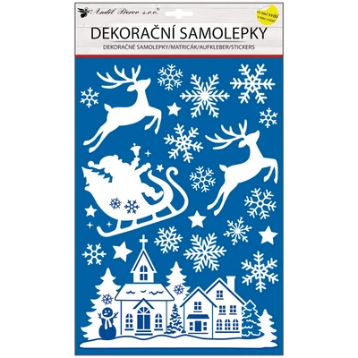 Matrica Téli táj (sötétben világító) 25*41cm