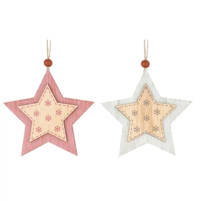 Függő fa dekoráció Csillag 7cm 1db