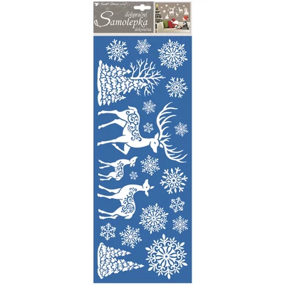 Matrica Rénszarvasok (glitteres) 56*20cm