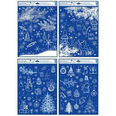 Ablakmatrica 278 Karácsonyi motívumok (glitteres) 30*42cm