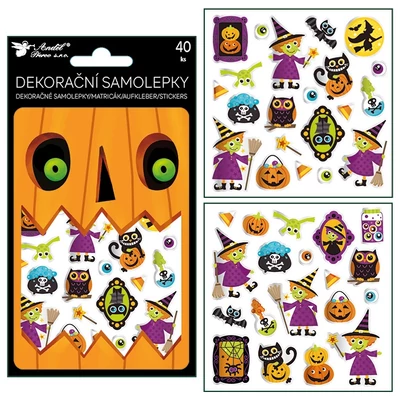 Öntapadós  matricák  - 40 db, HALLOWEEN, 10,5 x 18 cm