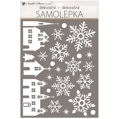 Matrica Téli város (glitteres) 28*41cm