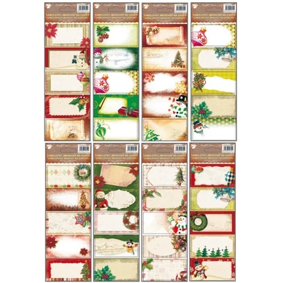 Ajándékkísérő matrica arany nyomattal, 5 db, 22 x 8,5 cm