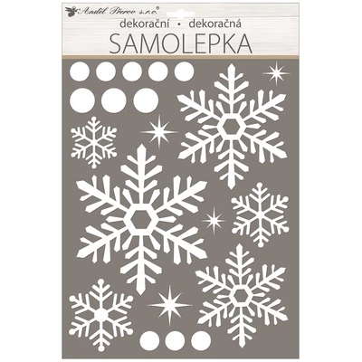 Matrica Hópelyhek (glitteres) 28*41cm