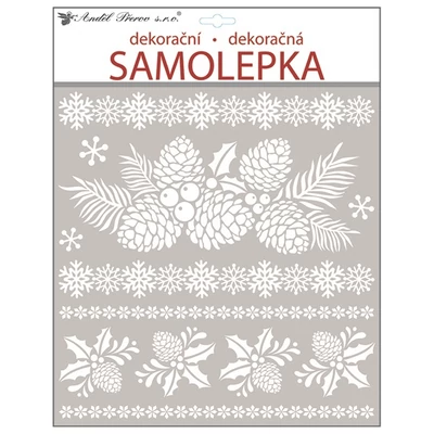 Matrica Fenyőtobozok (glitteres) 31*38cm