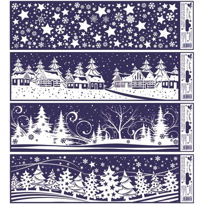 Ablakmatrica 467 Téli táj 45*12cm