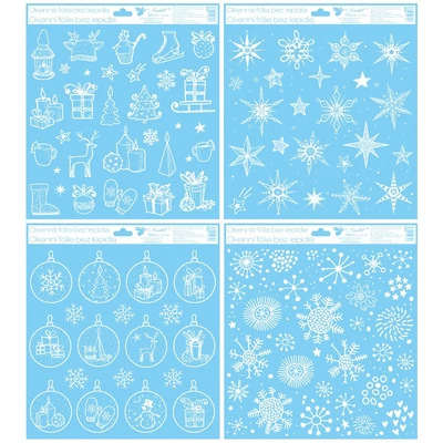 Ablakmatrica 229 Karácsonyi motívumok (glitteres) 30*33,5cm