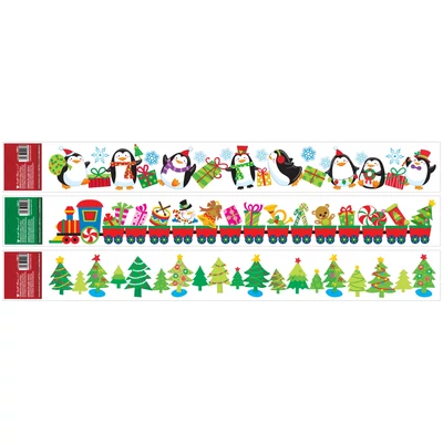 Ablakmatrica 10611 Színes karácsonyi motívumok 60*7cm