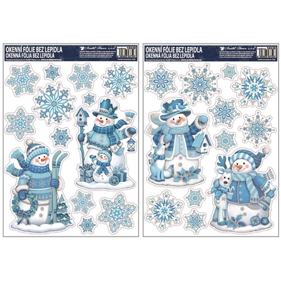 Ablakmatrica 10329 Hóemberek (glitteres) 30*42cm