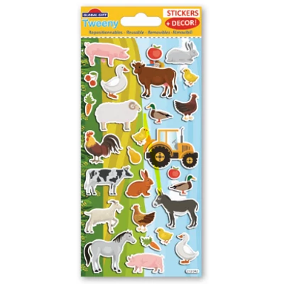 GG-272042 Tweeny Matrica+háttér - Háziállatok 9*17,5cm