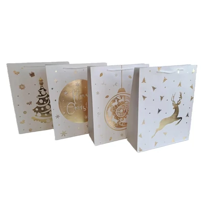 ACH-ER1199 Dísztasak Karácsonyi Arany motívumok 26*32*10cm 4minta