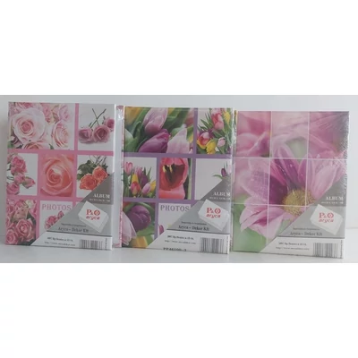 AD-PP46100-3 Fotóalbum zsebes 10*15/100 Virágos 3 féle