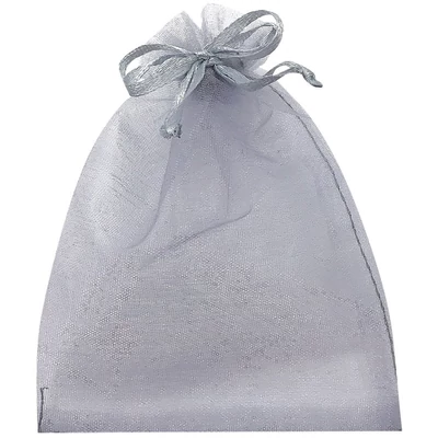 AN-5968 Organza tasak 7*9 cm 12db-os szürke