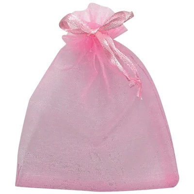 AN-5983 Organza tasak 7*9 cm 12db-os rózsaszín