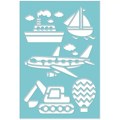 AN15133 Műanyag sablon 15133 Közlekedés 19*28cm