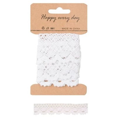 AN2869 Dekorációs csipke 2cm*1m fehér