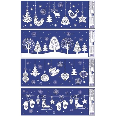 AN289 Ablakmatrica 289 Függő motívumok (glitteres) 60*22,5cm