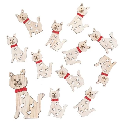 AN4275 Fa cica masnival ragasztókoronggal 2,5cm 12db natúr