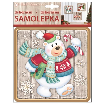 Matrica plasztik 3D Jegesmedve 18*23cm