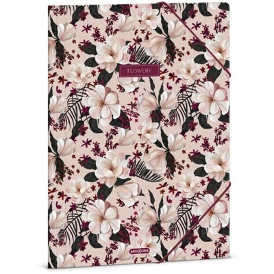 AU-50213757 Gumis mappa A/4 Flowery Pink