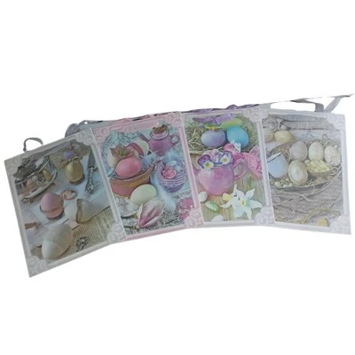 BD-NGKL3456 Ajándéktasak Húsvéti 31*42cm 4 féle minta