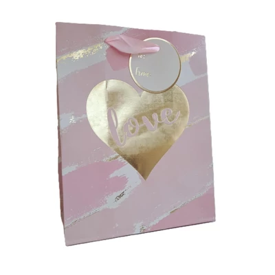 BD-NGKL3475 Ajándéktasak Rózsaszín Love 23*18*10cm
