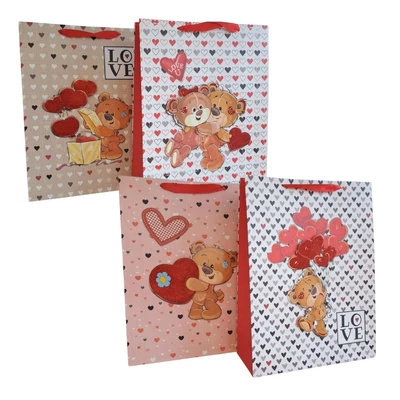 BD-NGKL3536 Ajándéktasak Love macis 40*30*12cm 4 féle minta