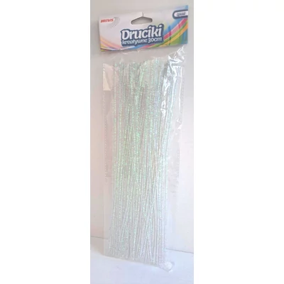 BR-DR18 Zseníliadrót 30cm 40db-os Metál (zöldes) fehér