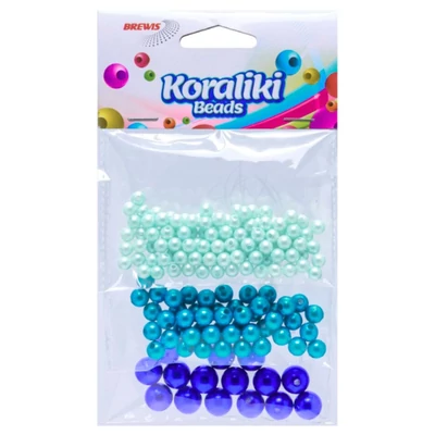 BR-KZ4 Gyöngyfűző készlet Kék 3méret +damil