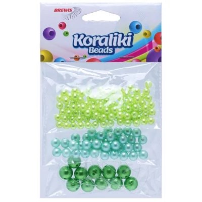 BR-KZ5 Gyöngyfűző készlet Zöld 3méret +damil