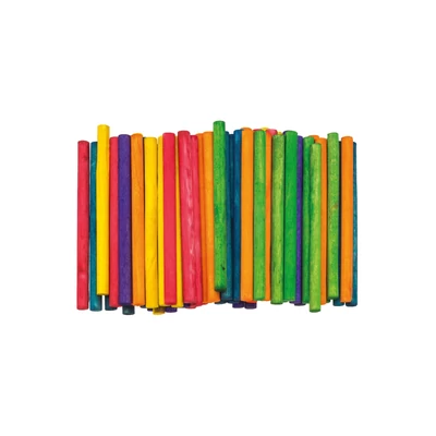 BR-PKO100 Fa pálcika színes 100mm 50db-os