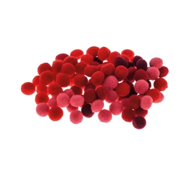 BR-POM10 Pompon 10mm 100db-os Vörös árnyalatok