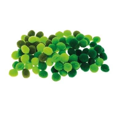 BR-POM12 Pompon 10mm 100db-os Zöld árnyalatok