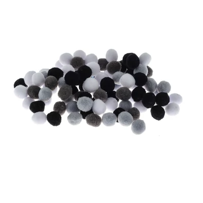 BR-POM14 Pompon 10mm 100db-os Szürke árnyalatok